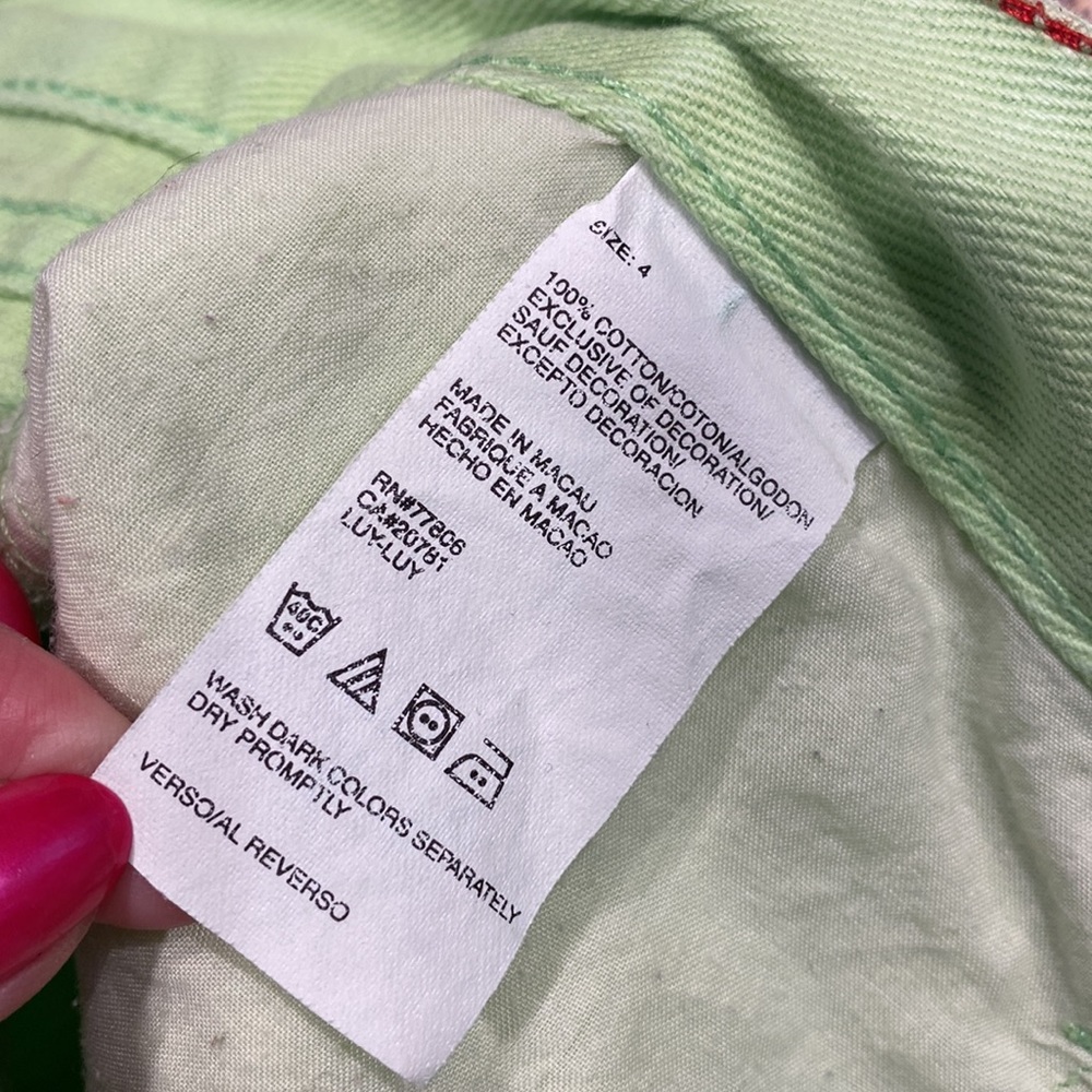 Tommy Hilfiger Green Jean Mini Skirt 4 - Picture 6 of 16